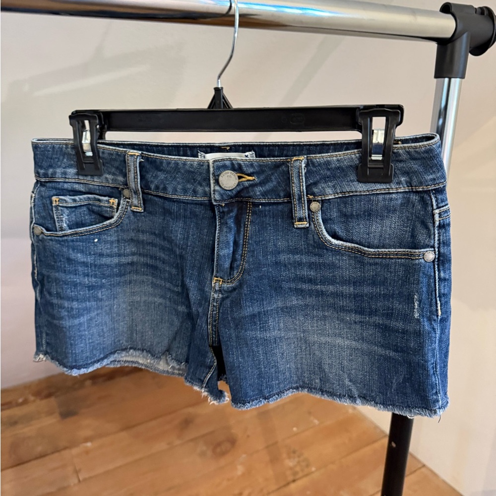 PAIGE Dark Blue Jean Shorts